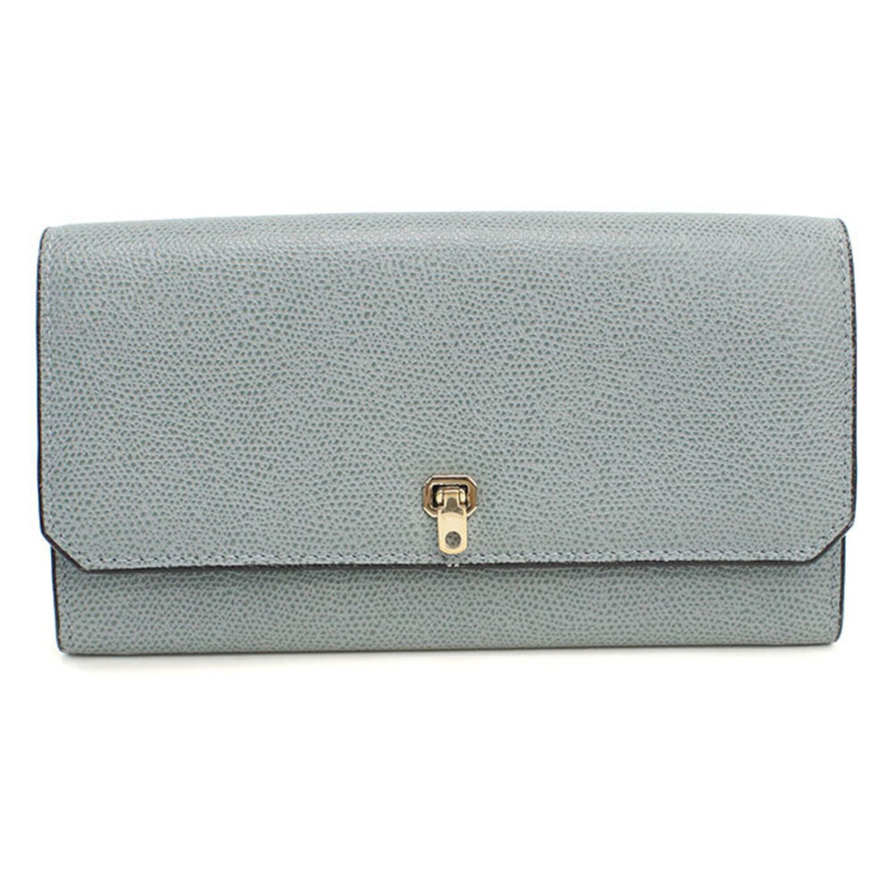 Valextra women's bi-fold long wallet, gray.